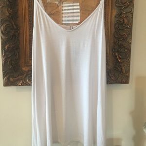 White Tunic Knit Tank Top - Large NWT